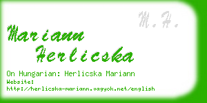 mariann herlicska business card